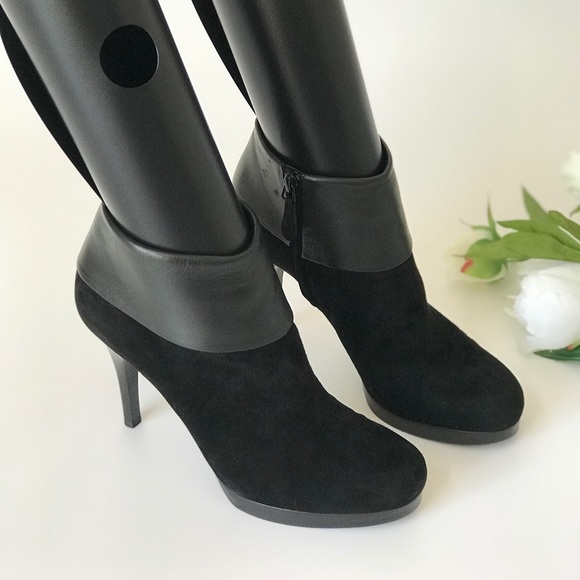 Balenciaga Suede/Leather Ankle Booties Heels - Picture 1 of 16